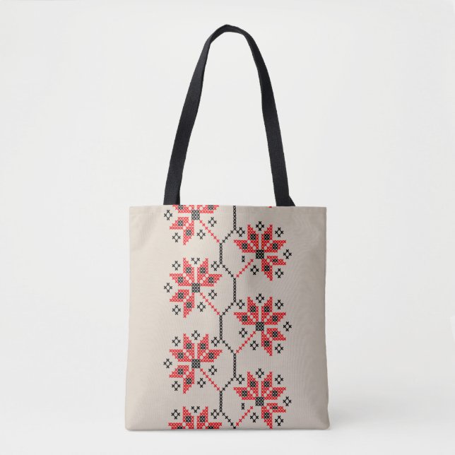 Sac fourre-tout traditionnel ukrainien de broderie (Devant)