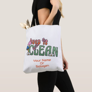 Sac fourre-tout transparent avec nom personnalisé