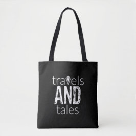 Sac fourre-tout Travels and Tales (logo blanc)