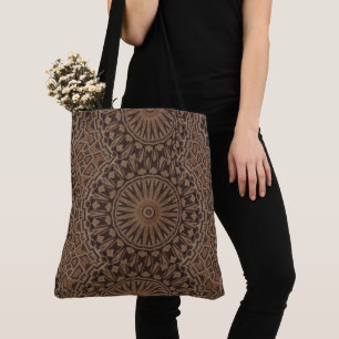 Sac fourre-tout tribal africain à brun de motif de