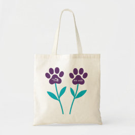 Sac fourre-tout Tulipes Empreintes de pattes