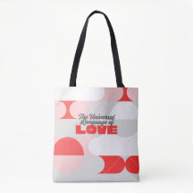 Sac fourre-tout TULOL rouge rose blanc