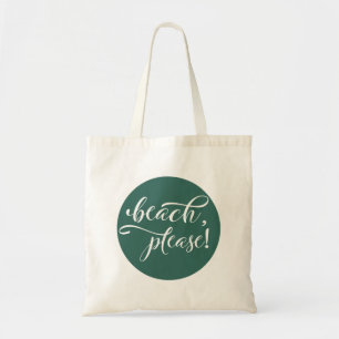 Sac fourre-tout Turquoise de Beach Please Calligra