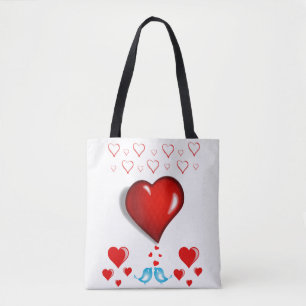 Sac fourre-tout valentines jour amour coeur