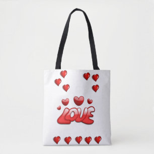Sac fourre-tout valentines jour amour coeur