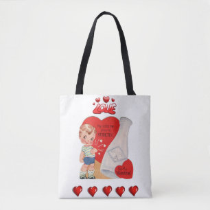 Sac fourre-tout valentines jour amour coeur