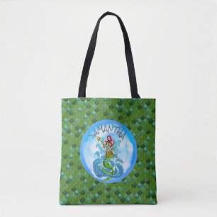 Sac fourre-tout vert de sirène