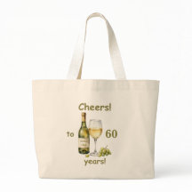 Sac fourre-tout vin blanc personnalisé année de na