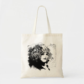 Sac fourre-tout vintage à illustration de dame