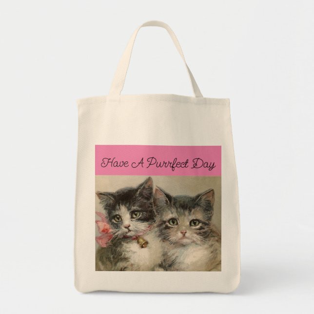 Sac fourre-tout vintage Kittens (Devant)