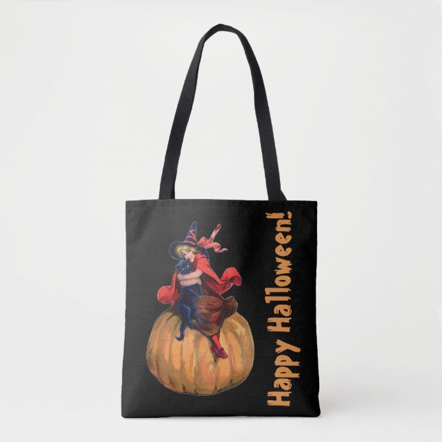 Sac fourre-tout vintage/rétro à Halloween (Devant)