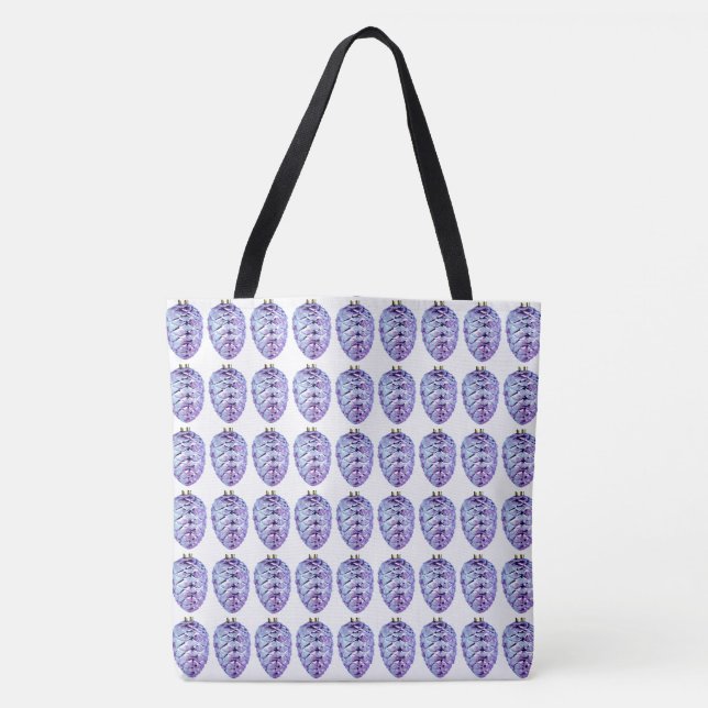 Sac fourre-tout Violet Pinecones (Devant)