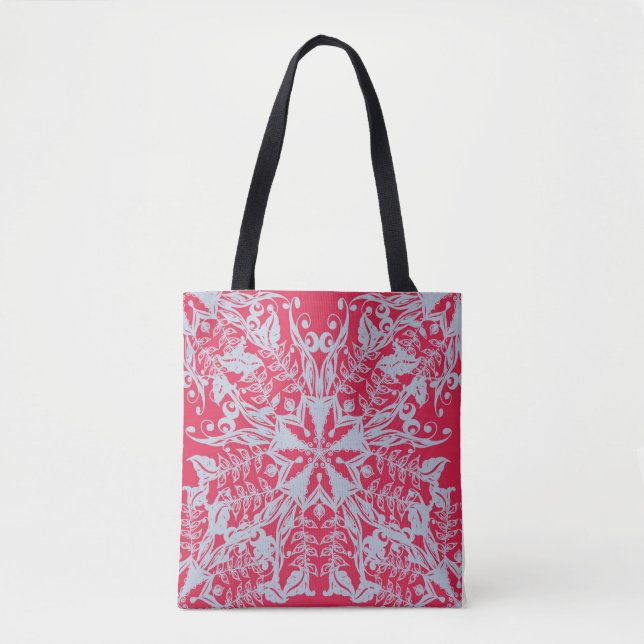 Sac fourre-tout Viva Magenta avec Décor Argent (Devant)