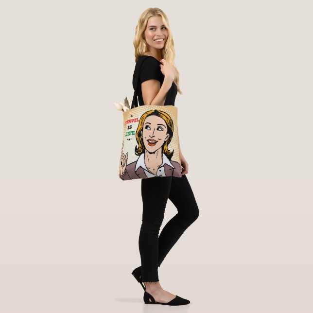 Sac fourre-tout Voyage est la vie (Sur le modèle)