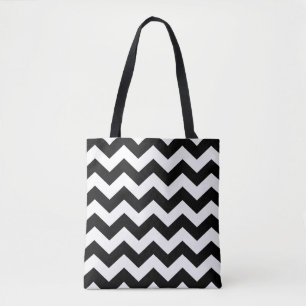 sac fourre-tout - Zigzag noir et blanc