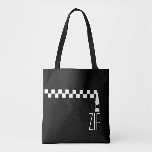 Sac fourre-tout ZIP noir  (Devant)