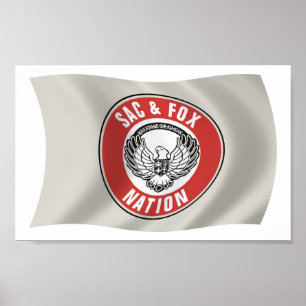Sac & Fox Nation (Oklahoma) Flag Poster Print