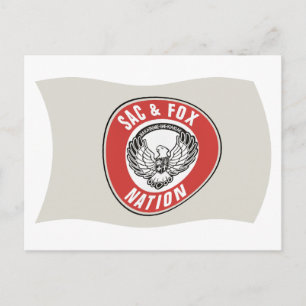 Sac & Fox Nation (Oklahoma) Flaggen Postkarte