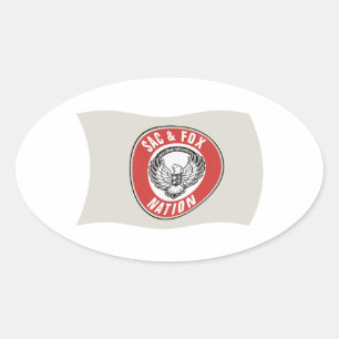 Sac & Fox Nation (Oklahoma) Flaggenaufkleber Ovaler Aufkleber