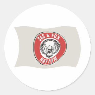 Sac & Fox Nation (Oklahoma) Flaggenaufkleber Runder Aufkleber