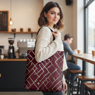 Sac géométrique glamour de Bourgogne