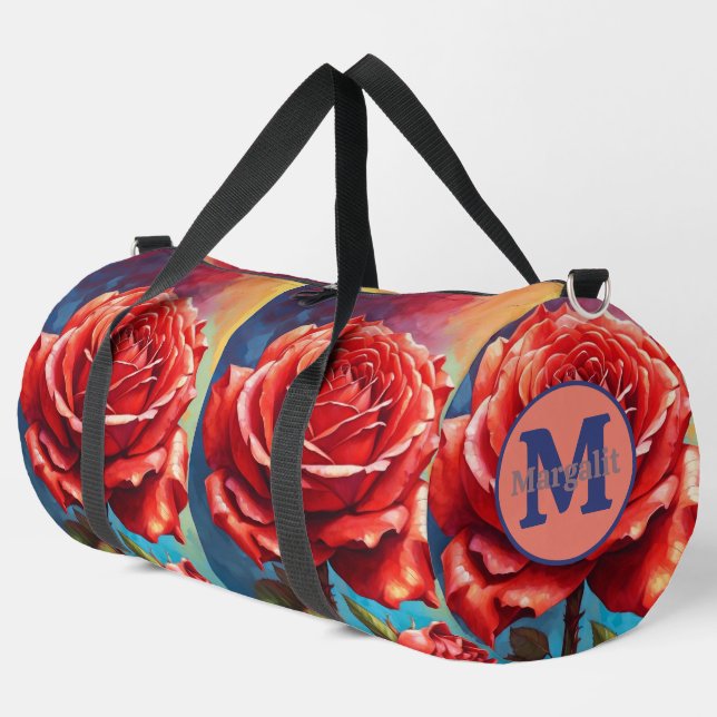 Sac grand duffet Rose Pinkish rouge (Coin gauche)
