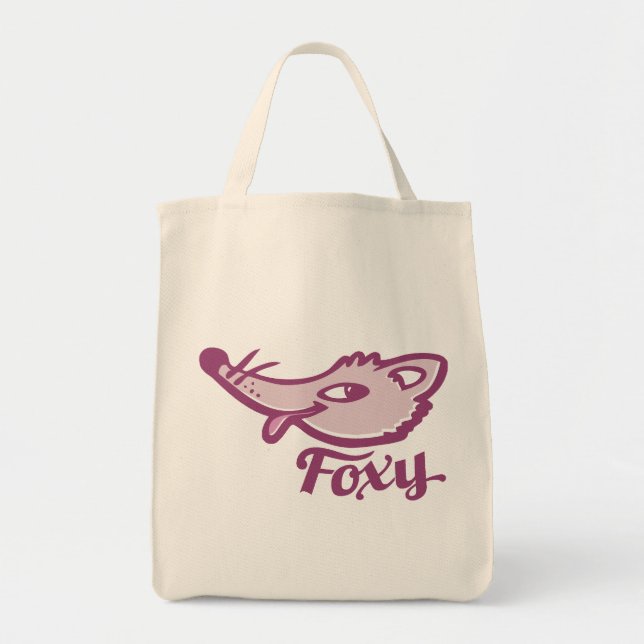 Sac graphique rose Foxy fox (Devant)