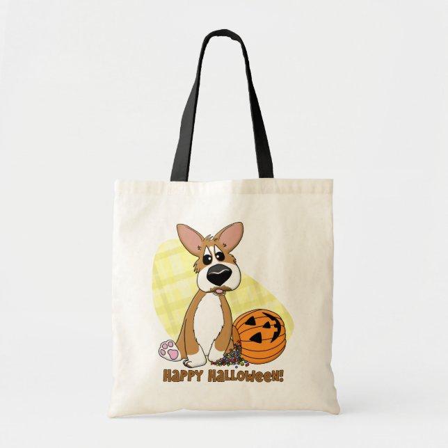 Sac heureux de corgi de Halloween (Devant)