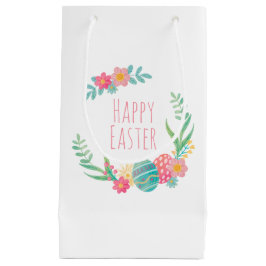 Sac heureux floral simple de cadeau de Pâques |