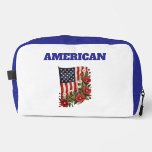 Sac Imprimé Coupé Cousu Drapeau Américain Floral