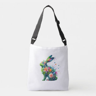 Sac lapin à lapin d'alimentation en fleurs