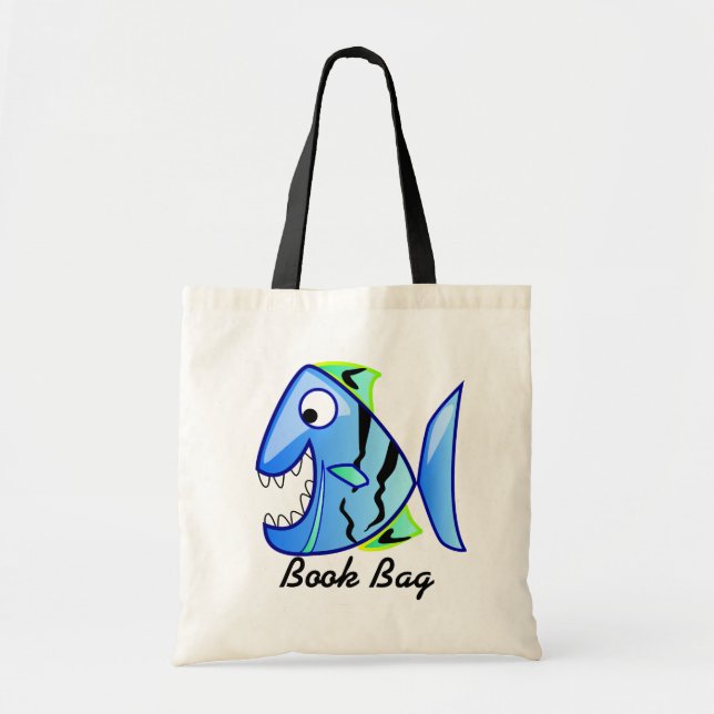 Sac livre bleu tropical Piranha (Devant)