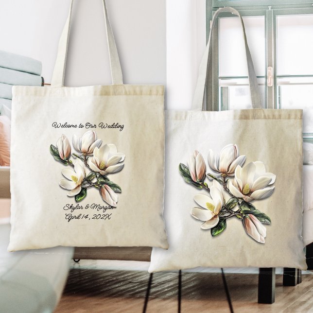 Sac mariage de bienvenue Fleurs de Magnolia Sud (Créateur téléchargé)