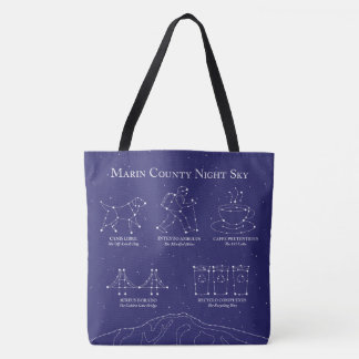 Sac Marin County Night Sky Grand Tote Bleu