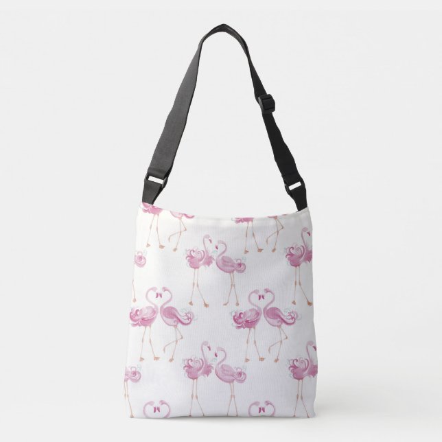 Sac mortuaire croisé à Flamant rose (Devant)