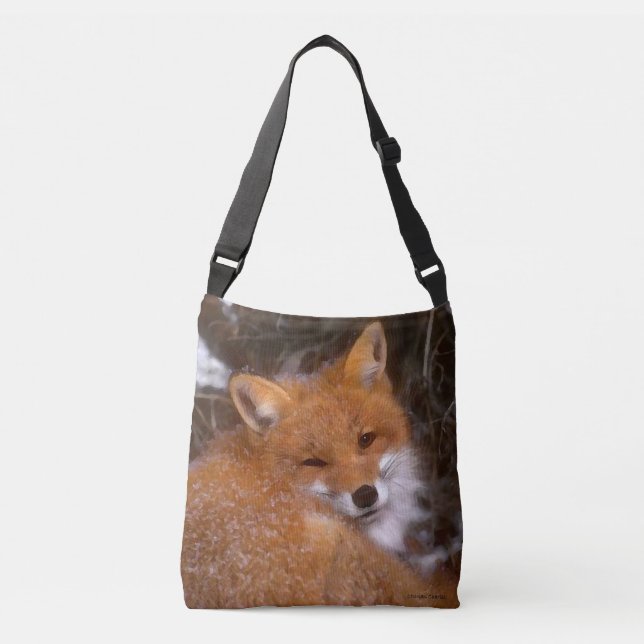 Sac mortuaire croisé "à Fox rouge" (Devant)