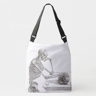 Sac mortuaire croisé squelettique mélancolique