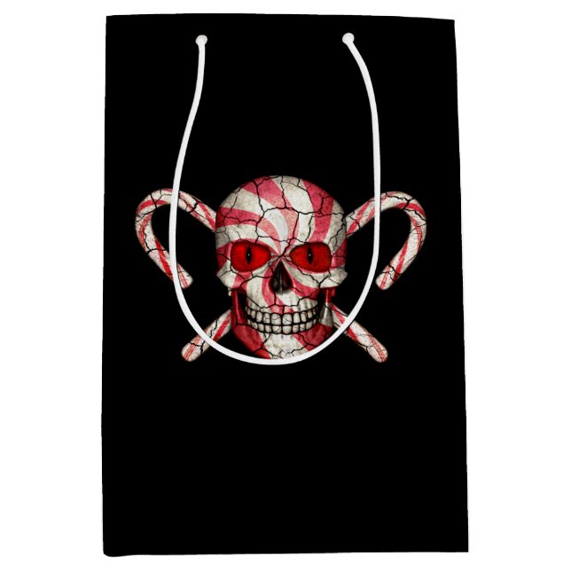 Sac moyen de cadeau de sucre de canne de crâne (Devant)