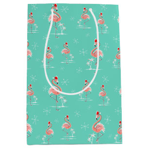 Sac moyen multi de cadeau de Flamant rose de Noël