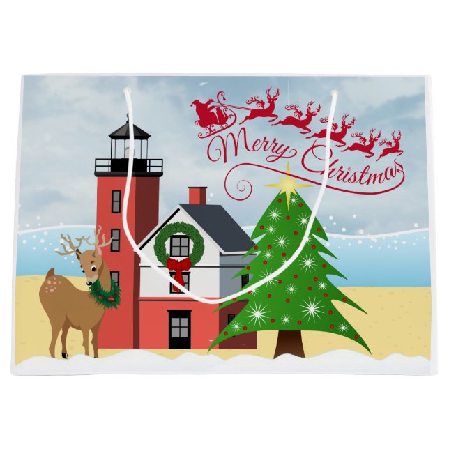 Sac nautique de Noël avec le phare (Devant)