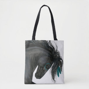 Sac noir frison de cheval par Bihrle