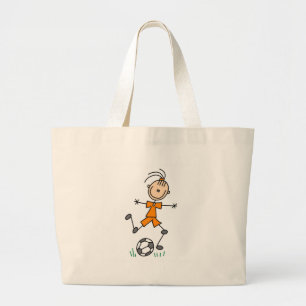 Sac orange du football de filles
