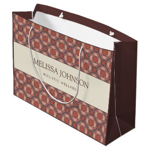 Sac papier cadeau à motif géométrique de luxe