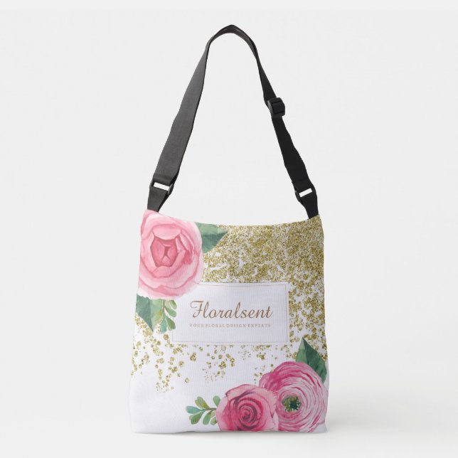 Sac personnalisable élégant de roses de Boho (Devant)