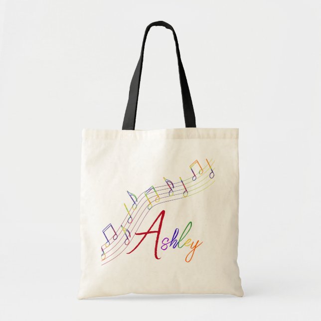 Sac personnalisé Arc-en-ciel de musique (Devant)
