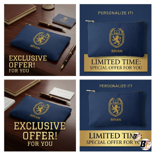 Sac personnalisé au blason de l'Ivy League Bleu ma