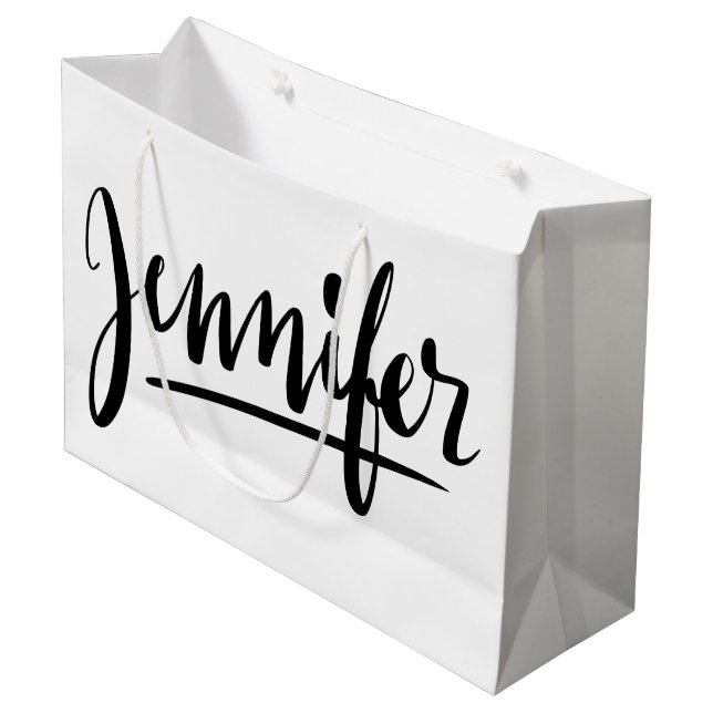 Sac personnalisé de cadeau avec la Jennifer nommée (Devant Angle)