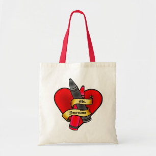 Sac personnalisé de crayon de professeur