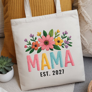 Sac personnalisé de fleurs sauvages pour maman pou