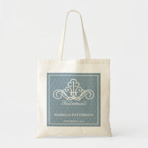 Sac personnalisé de noce de rouleaux dans le bleu
